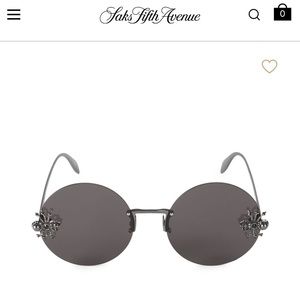 Alexander McQueen Round Crystal Spider Sunglasses